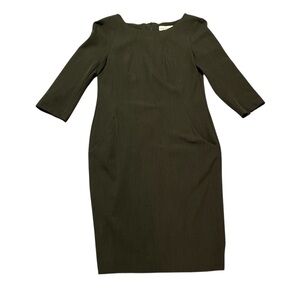MM Lafleur Etsuko Dress Women’s Green 3/4 Sleeve WonderTex Business Work Size 10